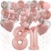 Dekorations-Set mit Ballons zum 81. Geburtstag, Happy Birthday Dream, 42 Teile