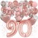 Dekorations-Set mit Ballons zum 90. Geburtstag, Happy Birthday Dream, 42 Teile