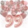 Dekorations-Set mit Ballons zum 99. Geburtstag, Happy Birthday Dream, 42 Teile