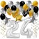 24. Geburtstag Dekorations-Set mit Ballons Happy Birthday Glamour, 34 Teile