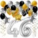 46. Geburtstag Dekorations-Set mit Ballons Happy Birthday Glamour, 34 Teile