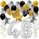 48. Geburtstag Dekorations-Set mit Ballons Happy Birthday Glamour, 34 Teile