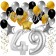 49. Geburtstag Dekorations-Set mit Ballons Happy Birthday Glamour, 34 Teile