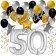 50. Geburtstag Dekorations-Set mit Ballons Happy Birthday Glamour, 34 Teile