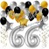 66. Geburtstag Dekorations-Set mit Ballons Happy Birthday Glamour, 34 Teile
