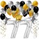 77. Geburtstag Dekorations-Set mit Ballons Happy Birthday Glamour, 34 Teile