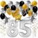 85. Geburtstag Dekorations-Set mit Ballons Happy Birthday Glamour, 34 Teile