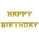 Partybanner Happy Birthday in Gold