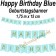 Geburtstagsbanner Happy Birthday Blue