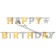 Partybanner Happy Birthday in Gold und Silber