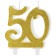 Glitzernde Zahlenkerze zum 50. Geburtstag und Jubiläum