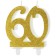 Glitzernde Zahlenkerze zum 60. Geburtstag und Jubiläum