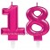 Kerzen Pink Celebration, Zahl 18