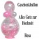 Geschenkballon zur Hochzeit, Alles Gute zur Hochzeit, Luftballons in Weiß und Rosa