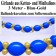 Ballongirlande zum Selbermachen - Kettenballons und Miniballons Blau-Gold, 3 Meter