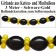 Ballongirlande zum Selbermachen - Kettenballons und Miniballons Schwarz-Gold, 3 Meter