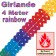 Girlande Regenbogenfarben 4 Meter