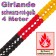 Girlande schwarz-rot-gelb, 4 Meter