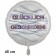 Folienballon Glücklich Geschieden! Satin de Luxe, weiß, ohne Helium