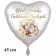 Glückwünsche zur Goldenen Hochzeit, Herzluftballon 45 cm