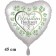 Glückwünsche zur Petersilien-Hochzeit, Herzluftballon aus Folie, 45 cm