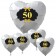 Bouquet Goldene Hochzeit, 50, weiß, mit Ballongas Helium, Dekoration Goldene Hochzeit