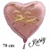 70 cm großer Jumbo Herzballon aus Folie, 50 Jahre Roségold, Dekoration Goldene Hochzeit