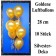 Goldene Luftballons zur Dekoration Silvester und Neujahr, 10 Stück