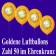 Golden Luftballons Zahl 50 im Ehrenkranz