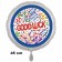 Good Luck Luftballon aus Folie mit Helium, 45cm, rund, weiss