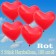 Große Herzluftballons, 100 cm, Rot, 5 Stück
