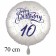 Großer Luftballon zum 10. Geburtstag, Happy Birthday - Konfetti