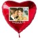 Großer Fotoballon mit Brautpaar, personalisiert, mit Namen der Brautleute und Datum des Hochzeitstages