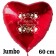 Großer Herzluftballon in Rot zum Heiratsantrag. Willst Du mich heiraten?