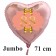 Großer Herzluftballon aus Folie, Rosegold, zum 88. Geburtstag, Rosa-Gold