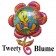 Großer Luftballon aus Folie: Tweety Blume