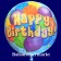 Großer runder Luftballon, Happy Birthday Balloons, zum Geburtstag, Ballon mit Helium