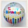 Großer runder Luftballon, Happy Birthday, zum Geburtstag, Ballon mit Helium, Sparkling Candles