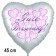 Gute Besserung! Herzballon aus Folie. Hearts. 45 cm, ohne Helium