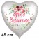Gute Besserung! Herzballon mit Blumen und Blüten aus Folie, 45 cm, mit Ballongas