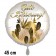 Gute Besserung! Ballon aus Folie. Golden Leaves. 45 cm, ohne Helium