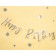 Dekorationsbeispiel Silbernes Happy Birthday Banner