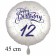 Luftballon zum 12. Geburtstag, Happy Birthday - Konfetti
