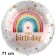 Rainbow Happy Birthday, Jumbo Luftballon zum Geburtstag