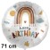 Rustic Rainbow Happy Birthday, Jumbo Luftballon zum Geburtstag