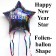Happy New Year Silvester Stern-Luftballon aus Folie