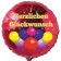 Herzlichen Glückwunsch, Luftballon aus Folie, rot, 45 cm, Rundballon