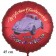 Herzlichen Glückwunsch zum Führerschein! Satinroter Luftballon, 45 cm, inklusive Helium