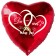 Herzluftballon in Rot zum Heiratsantrag. Du und ich? Sag ja!