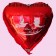 Herzluftballon Hochzeit, Folienballon 45 cm, Rot, Alles Gute zur Hochzeit